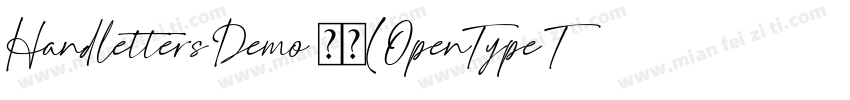 Handletters Demo 常规(OpenType TrueTy字体转换